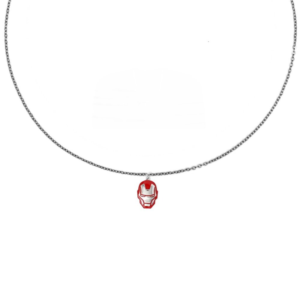Marvel "Iron Man" Silver Charm Necklace